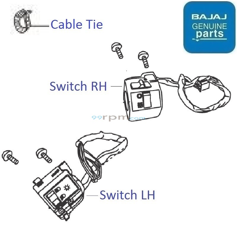 Bajaj Discover 100 4G (2012-2015): Handle Combination Switch