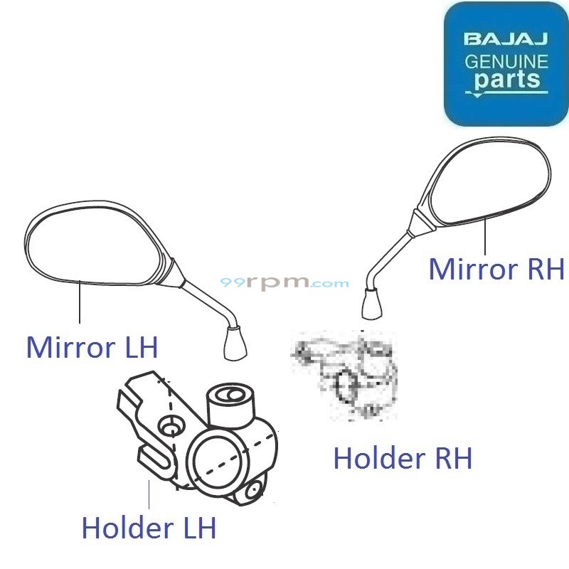 Bajaj discover 100cc mirror price online