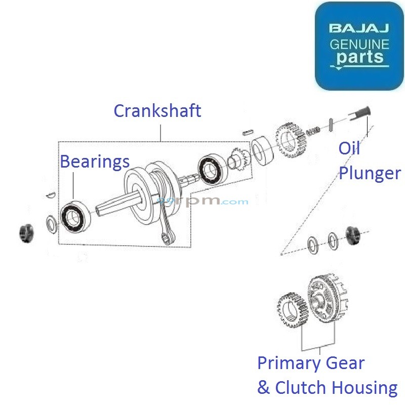 Bajaj discover 100cc crank price top