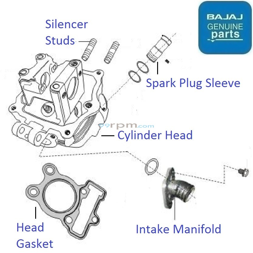 Discover 100 DTS Si 5Gears 2009 2012 Cylinder Head