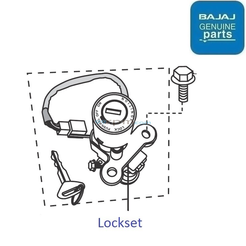 Bajaj discover 100cc lock set price on sale