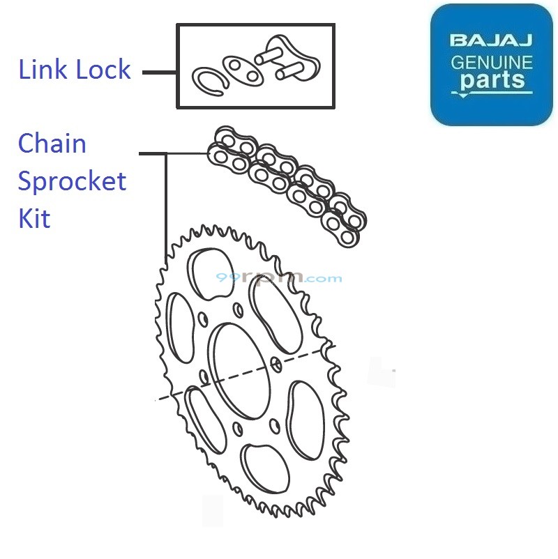 Bajaj Discover 110 BS4 2018 20 Chain Sprocket Kit
