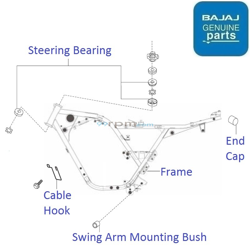 Bajaj Discover 125 Reintroduced 2015 2017 Chassis Frame