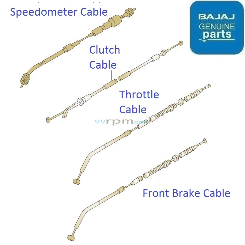 Bajaj Discover 125 Reintroduced 2015 2017 Control Cables