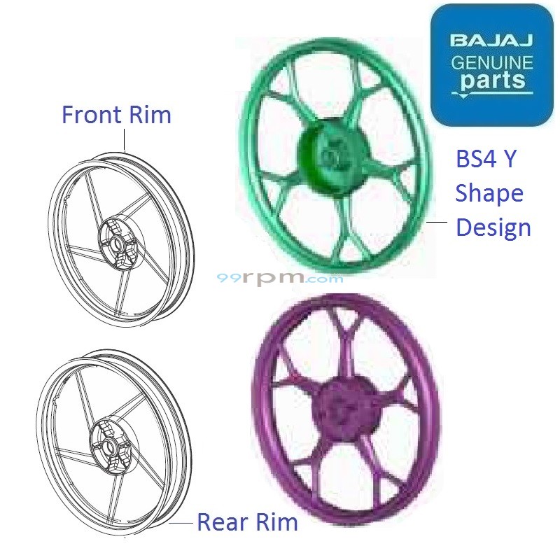 Bajaj Discover 125 Reintroduced 2015 2017 Wheel Rim