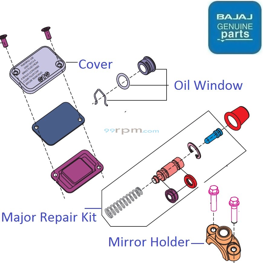 Master cylinder kit pulsar 150 top