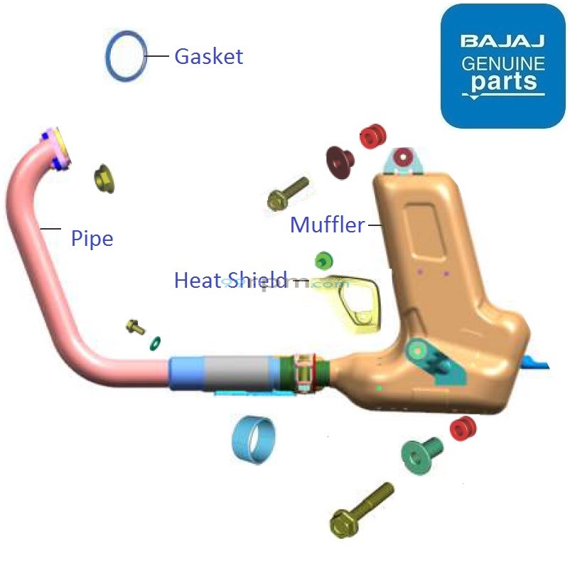 Pulsar 150 exhaust silencer price best sale