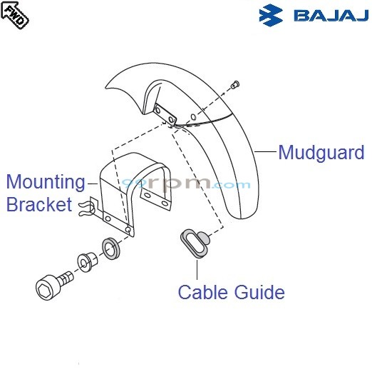 Pulsar 150 front mudguard black price cheap