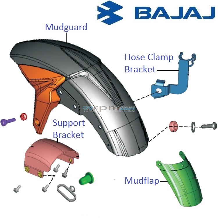 Ns200 mudguard price store
