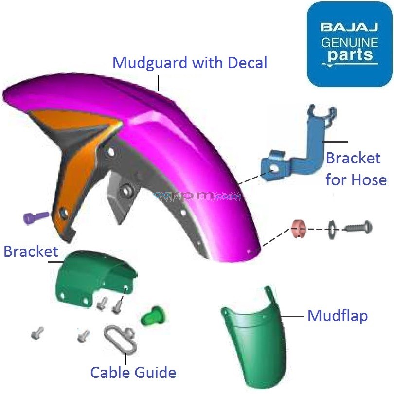 Bajaj Pulsar AS150 Front Mudguard