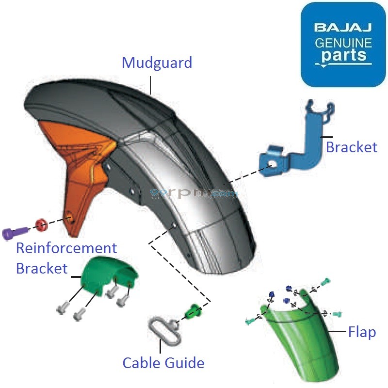 Pulsar mudguard online discount