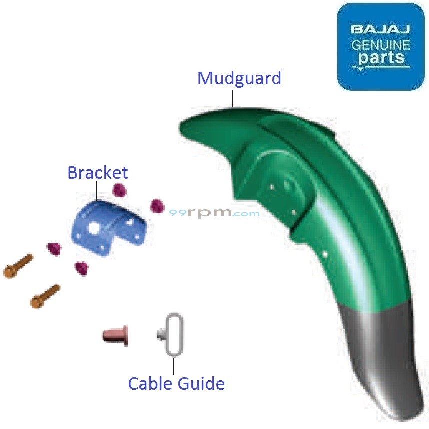 Bajaj v15 front mudguard price discount