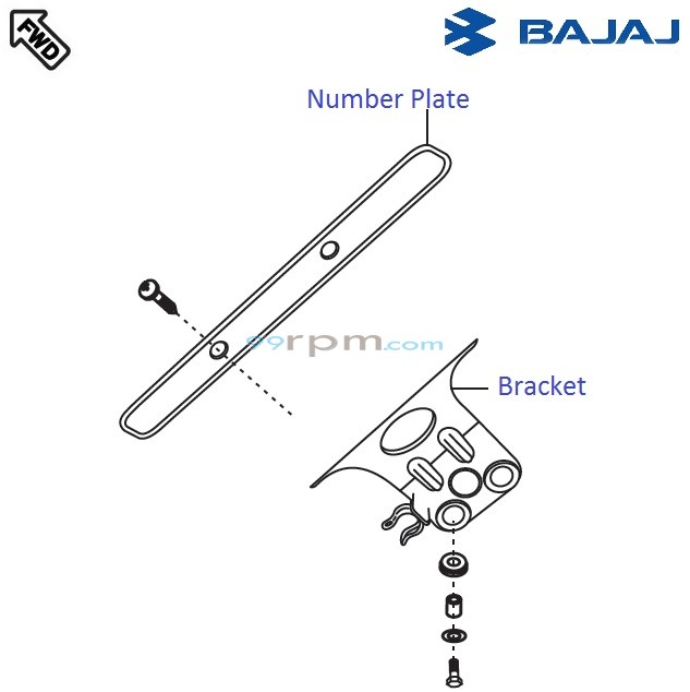 Bajaj Pulsar 220F DTS i Front Number Plate