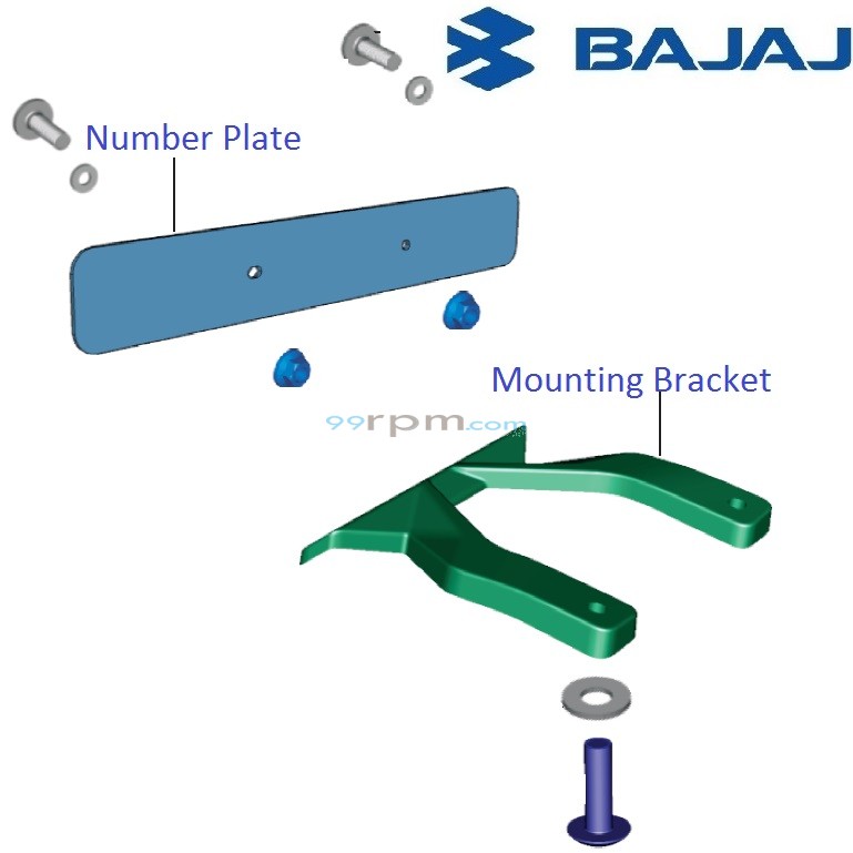 Pulsar rs 200 front number plate clamp on sale