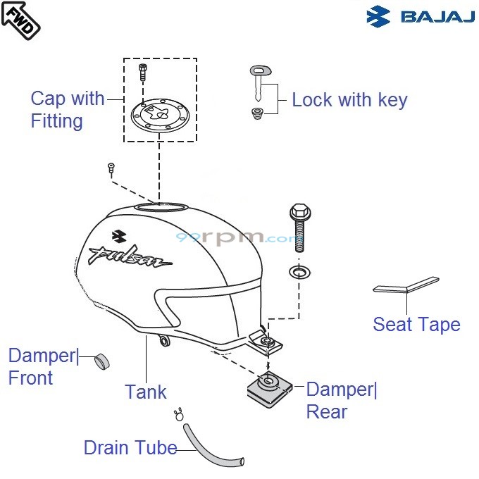 Pulsar 150 fuel tank cheap