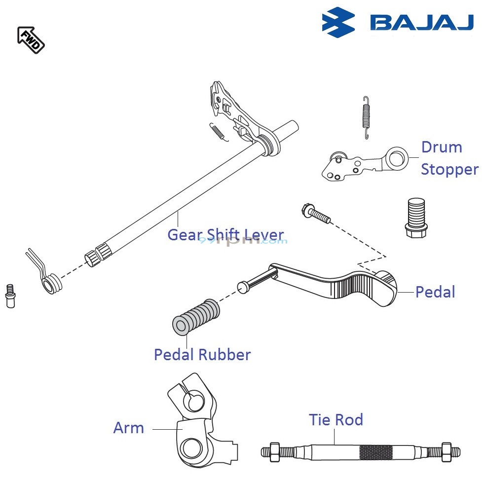 Pulsar 220 gear lever price outlet