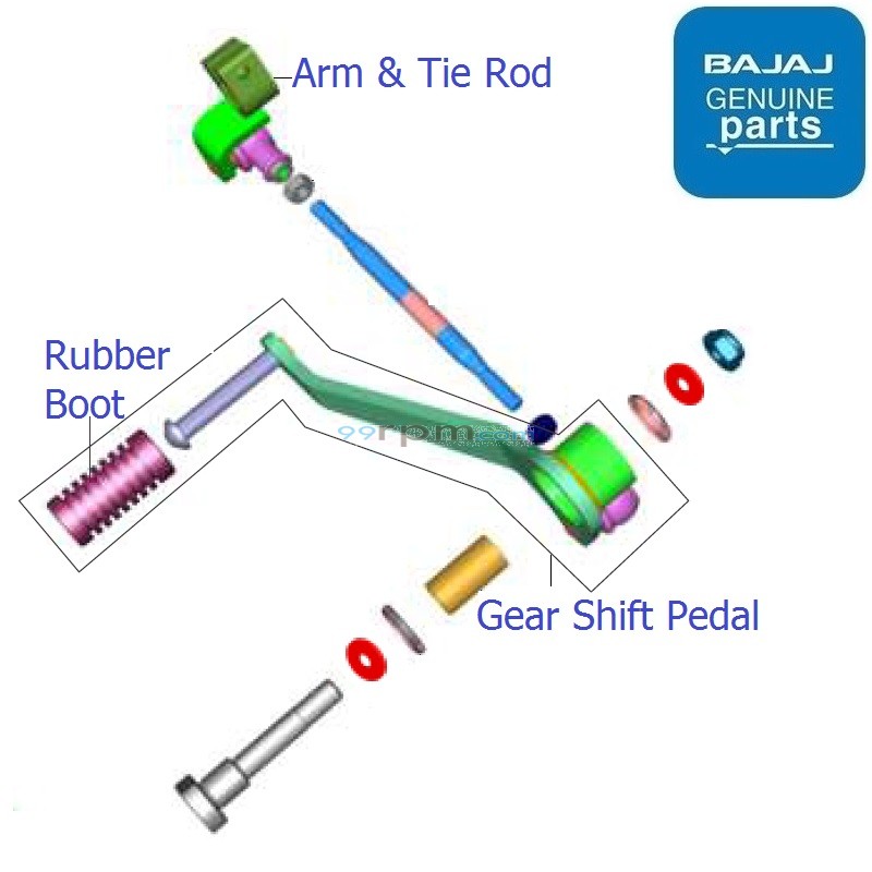 Pulsar 180F BS6 2020 21 Gear Shift Pedal
