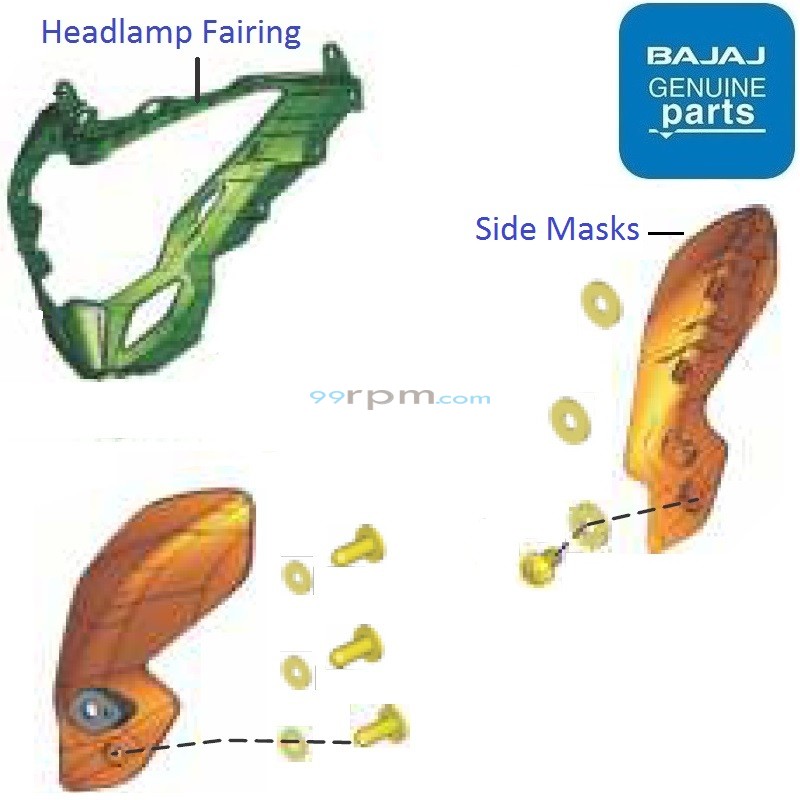 Bajaj Pulsar NS200 BS4 2017 19 Headlamp Fairing