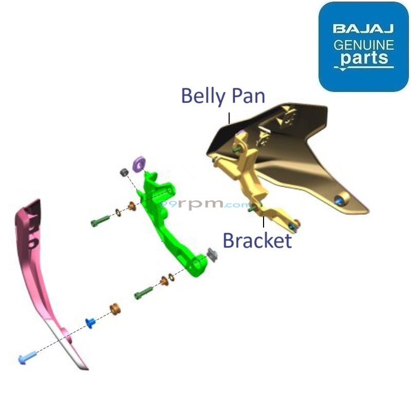 Bajaj Pulsar N150 Single Disc 2023 24 Belly Pan