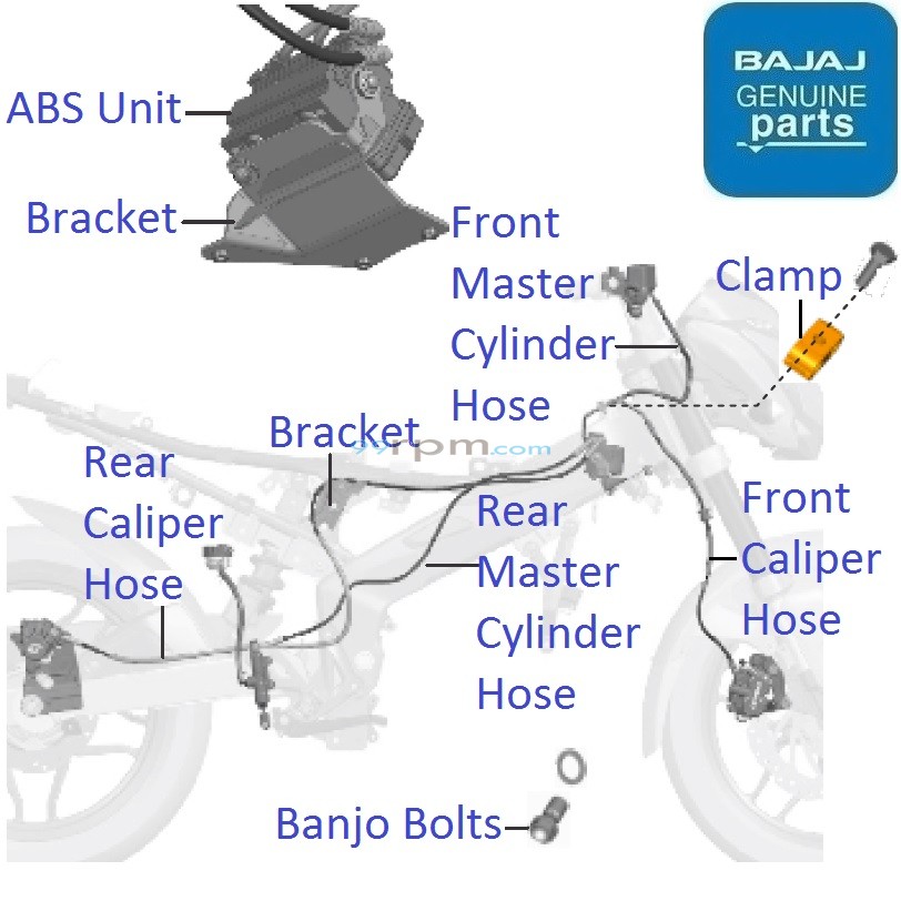 Bajaj Pulsar NS200 USD Fork 2023 Anti Lock Brake System Unit