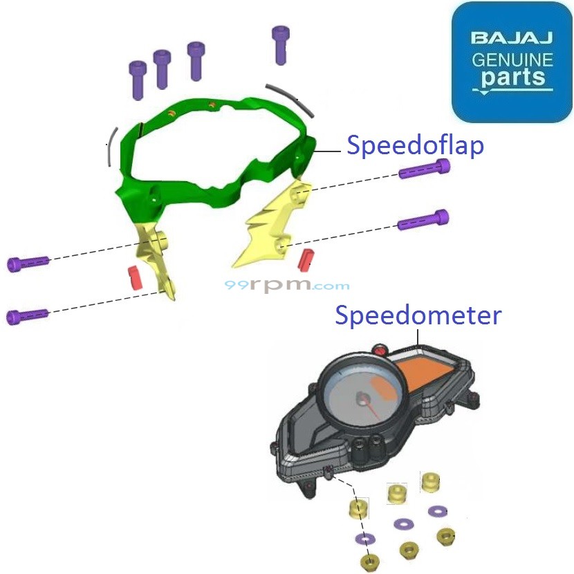 Bajaj Pulsar NS200 USD Fork 2023 Speedometer