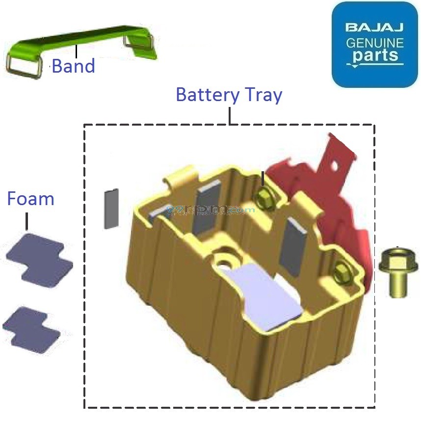 Platina 110 BS6 2020 Battery Tray