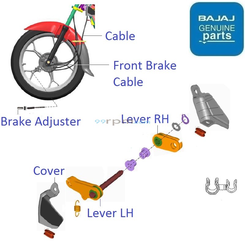 Platina 100 BS6 2020 21 Combi Brake System For Drum Variant