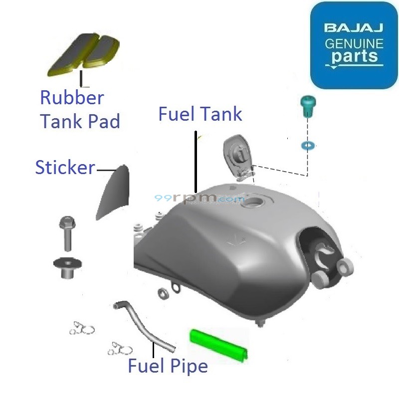Platina 100 BS6 2020 21 Petrol Tank