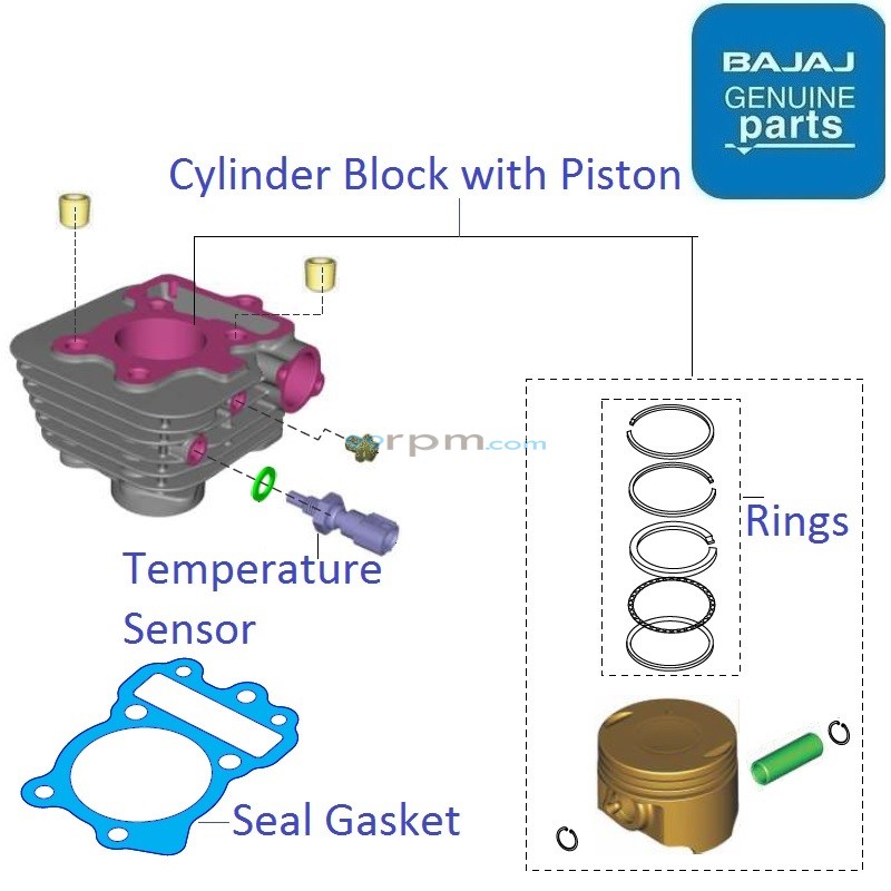 Platina 110 Disc 2021 Engine Cylinder Block Piston