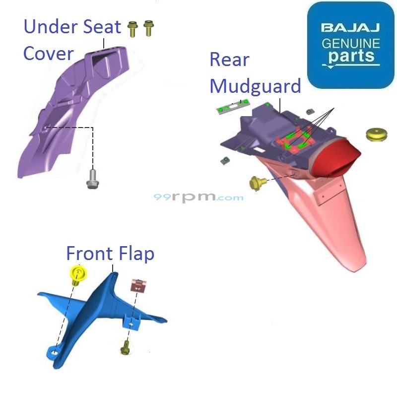 Bajaj platina back mudguard price outlet