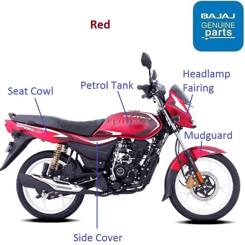 Platina 110 Disc 2021 Red Color Theme Painted Parts