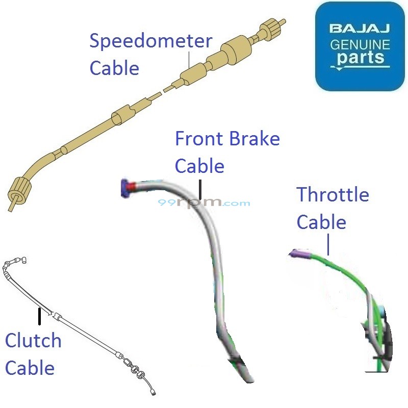 Platina 110 Drum 2021 Control Cables