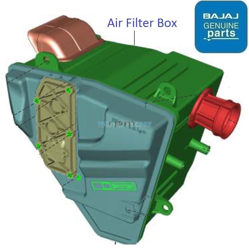 Pulsar 220 air filter box price 2025