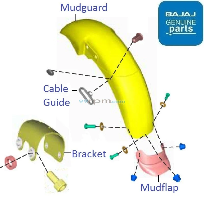 Pulsar 125 mudguard price deals