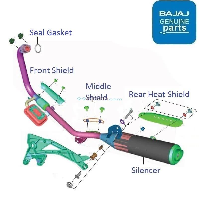 Pulsar 180 silencer cover price new arrivals
