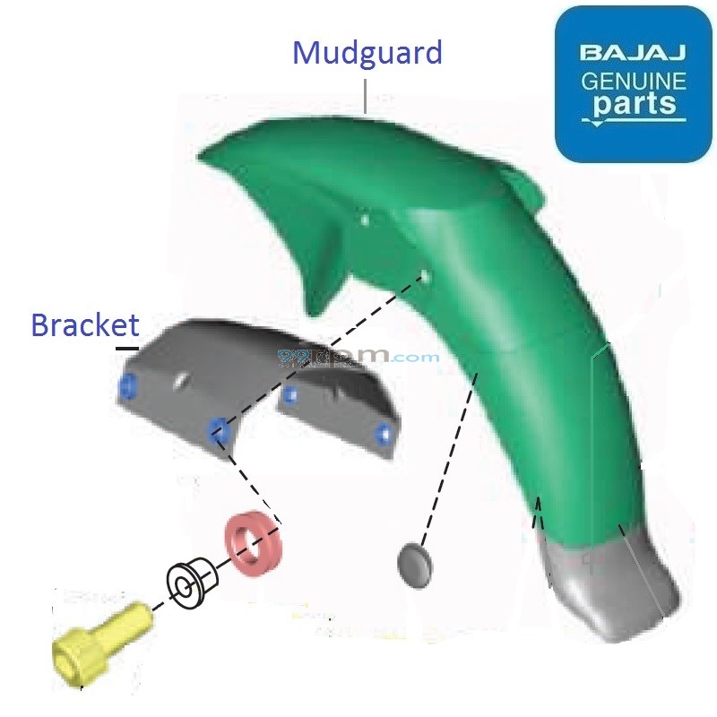 Pulsar 180 front mudguard top