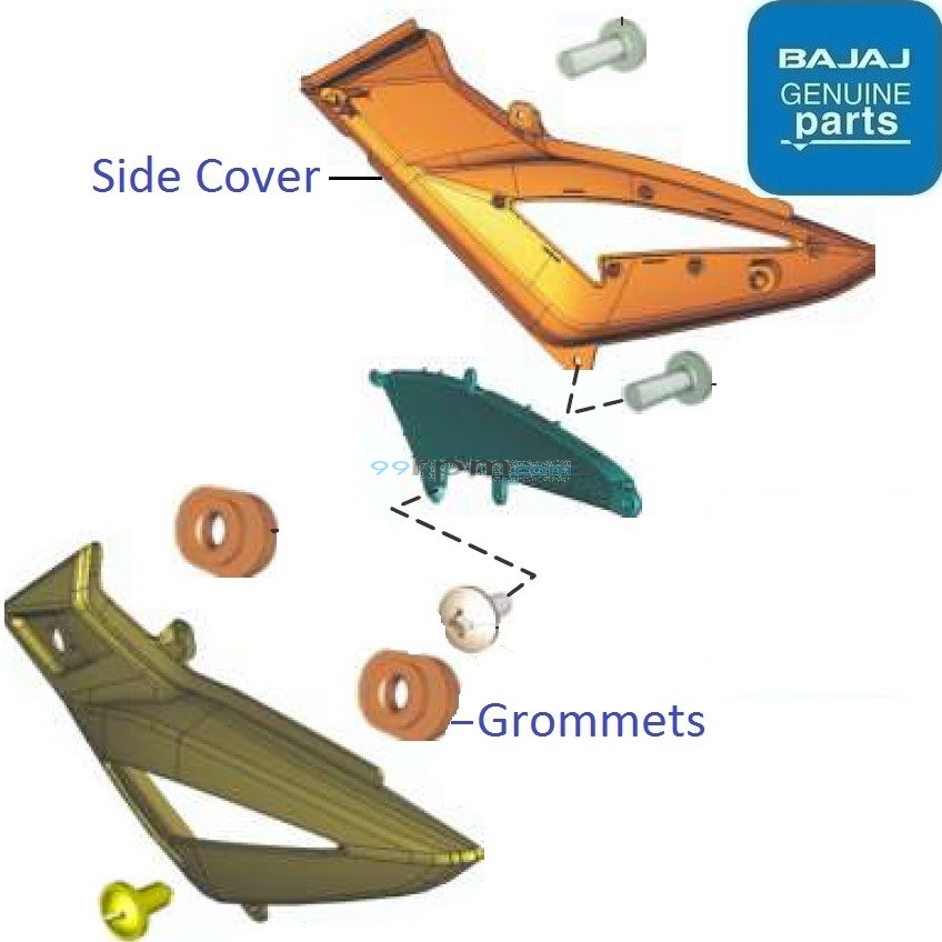 Bajaj Pulsar NS200 BS6 2021 2023 Side Cover