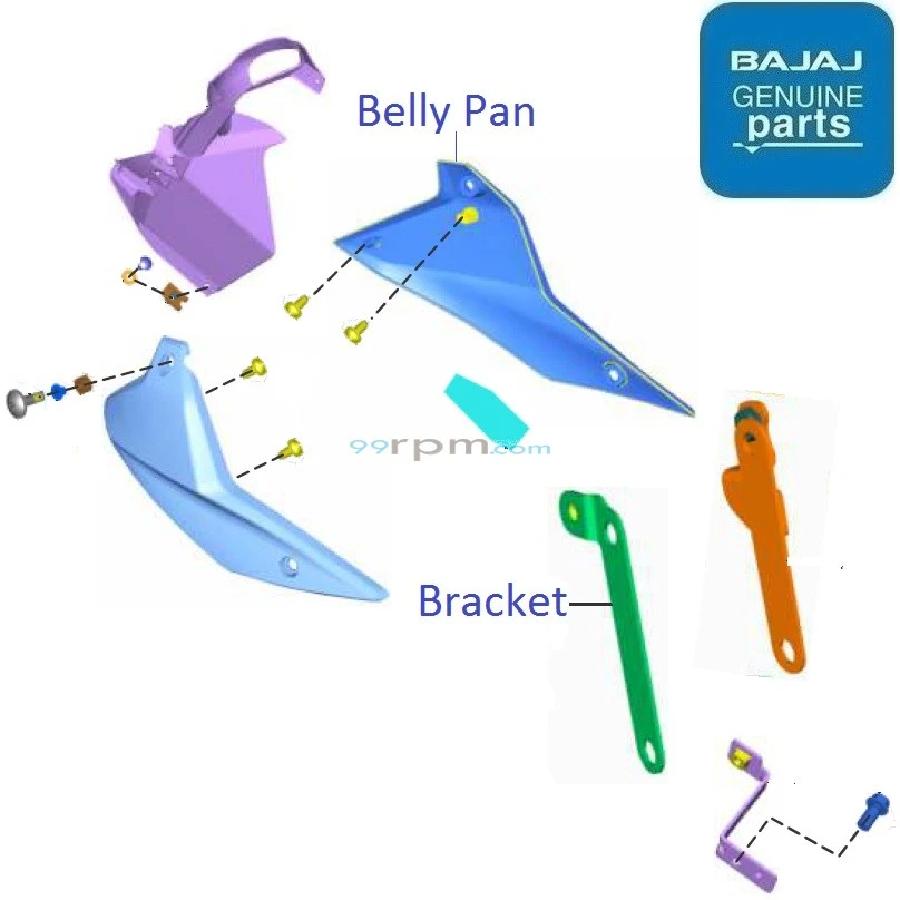 Bajaj Pulsar 220F BS6 2020 Belly Pan