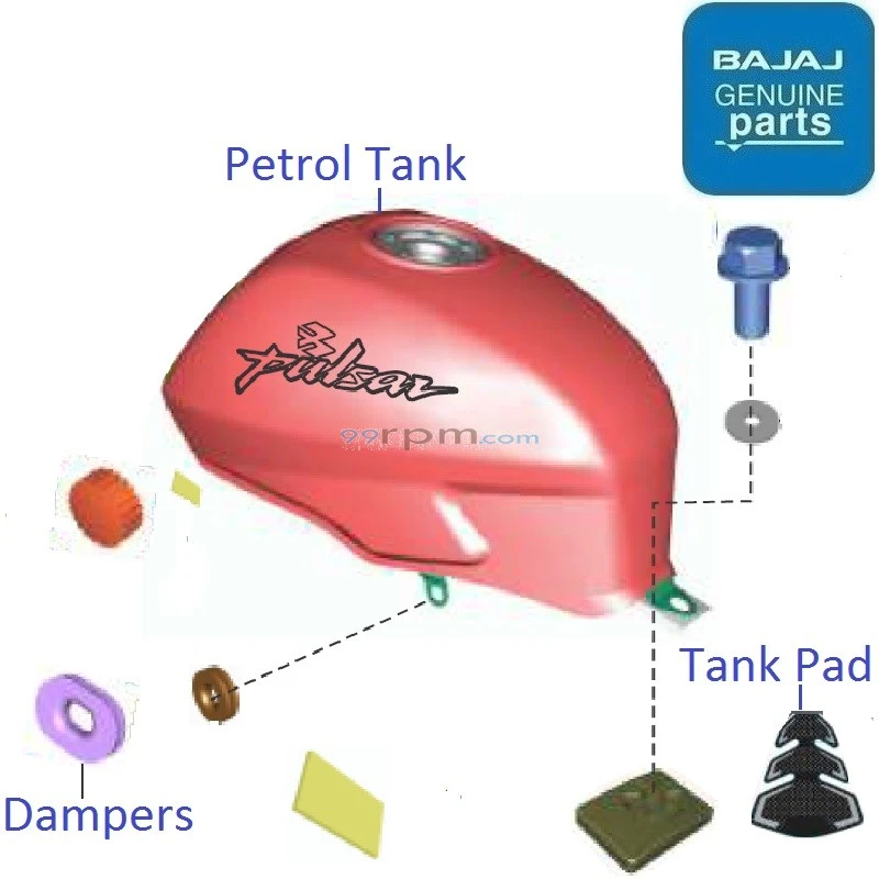 220 pulsar petrol tank top