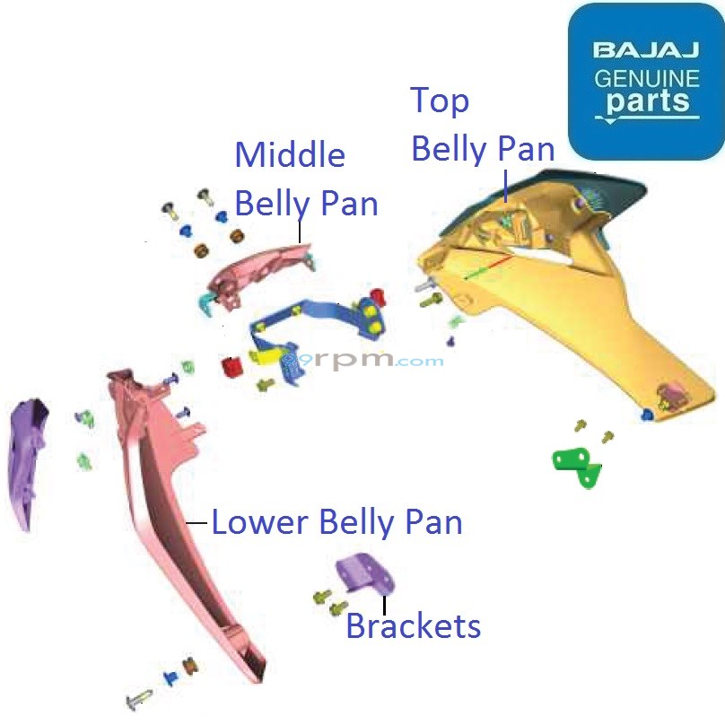 Bajaj pulsar belly pan online
