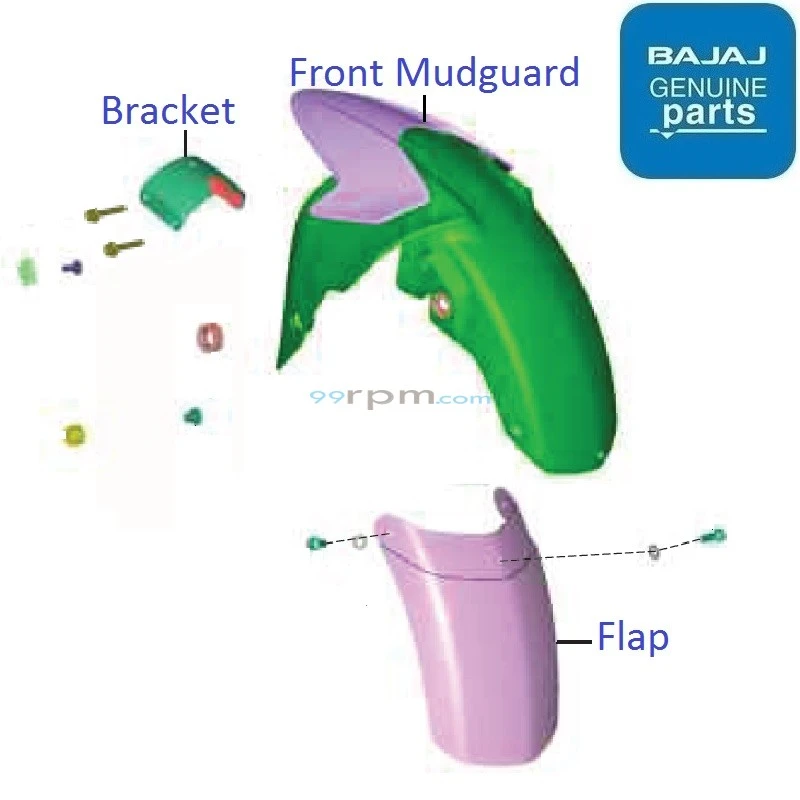 Bajaj Pulsar N160 Single ABS 2022 23 Front Mudguard