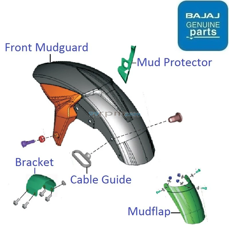 Pulsar 125 mudguard price hot sale