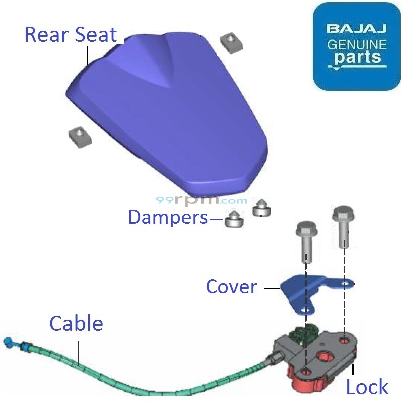 Bajaj Pulsar NS200 BS6 Feb Oct 2020 Rear Seat