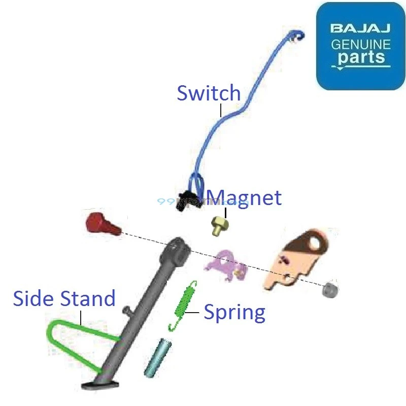 Bajaj Pulsar P150 Twin Disc 2022 23 Side Stand