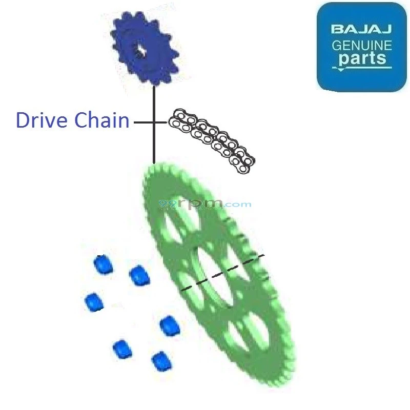 Bajaj Pulsar RS200 BS6 2021 2023 Drive Chain Kit