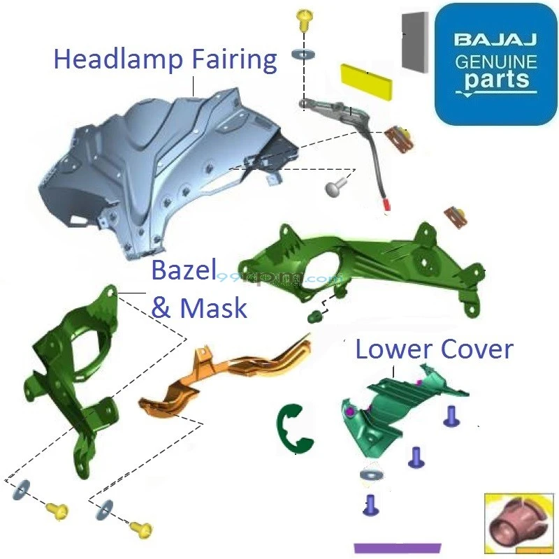 Front fairing pulsar rs 200 top
