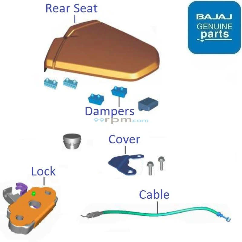 Bajaj Pulsar RS200 BS6 2021 2023 Rear Seat