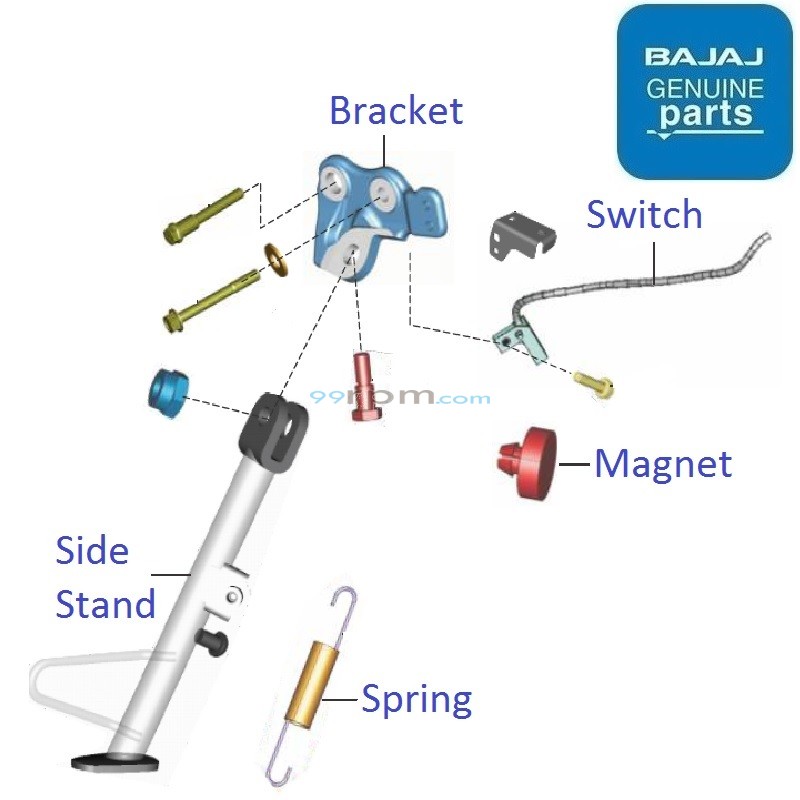 Bajaj Pulsar RS200 BS6 2021 2023 Side Stand