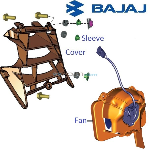 Pulsar rs 200 radiator fan price outlet