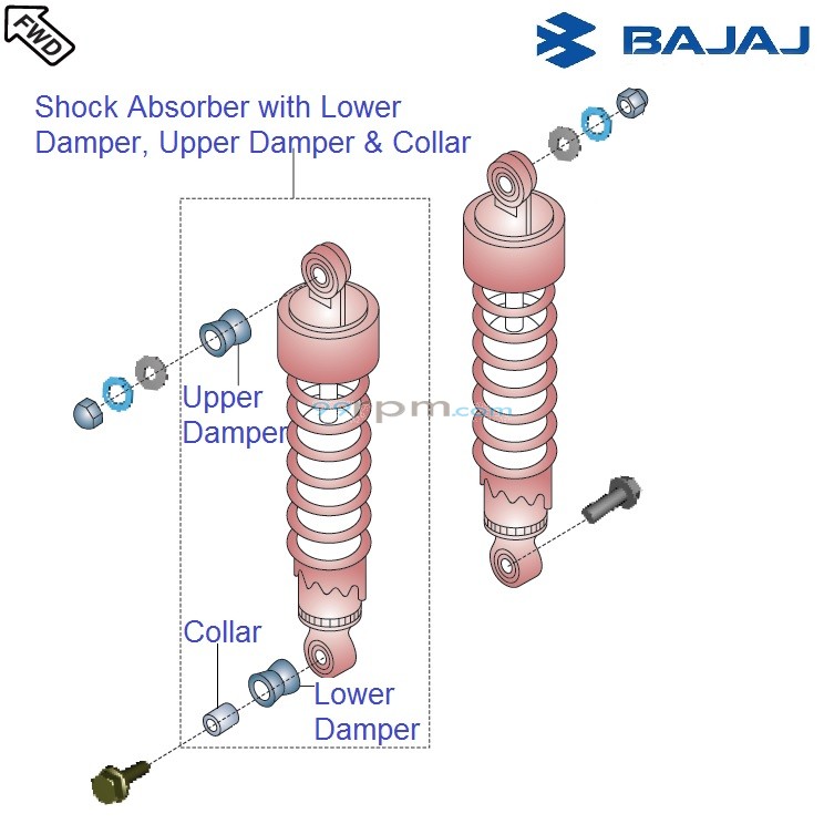 Bajaj pulsar 220 back shock absorber price discount